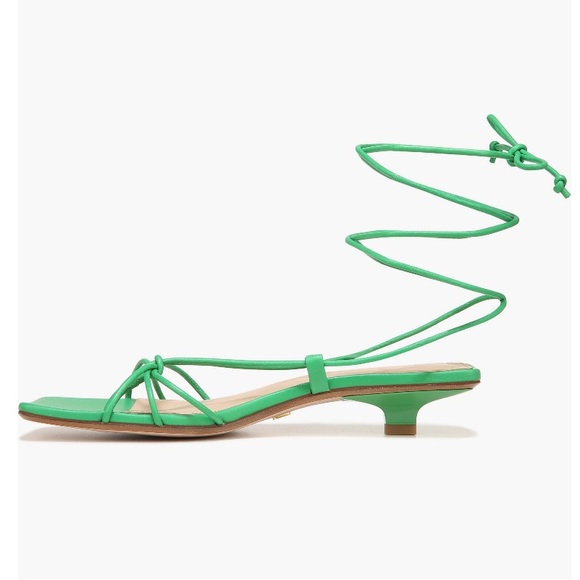 1 hour sale. Veronica Beard, green, leather kitten heels, GORGEOUS - Picture 3 of 9